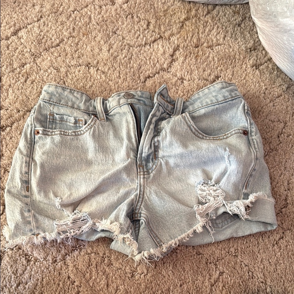 Old Navy Blue Jean Shorts Distressed Cut-Off Style